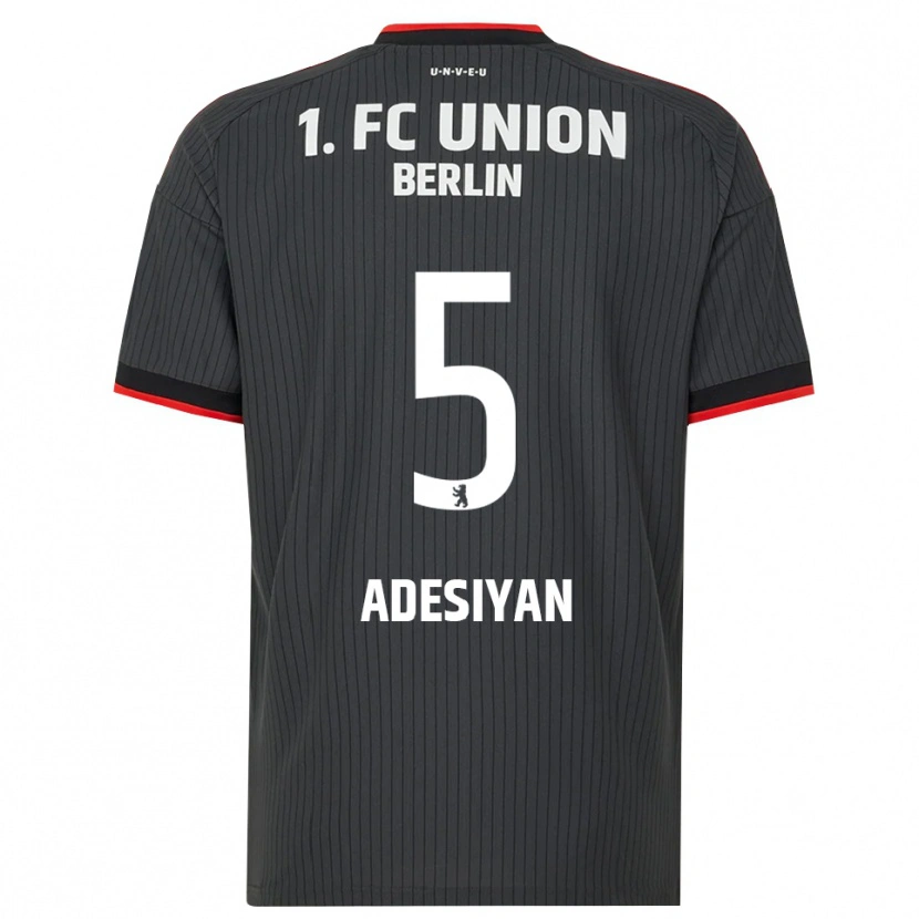Danxen Barn Olufemi Adesiyan #5 Svart Vit Röd Bortatröja Matchtröjor 2026/27 Tröjor T-Tröja