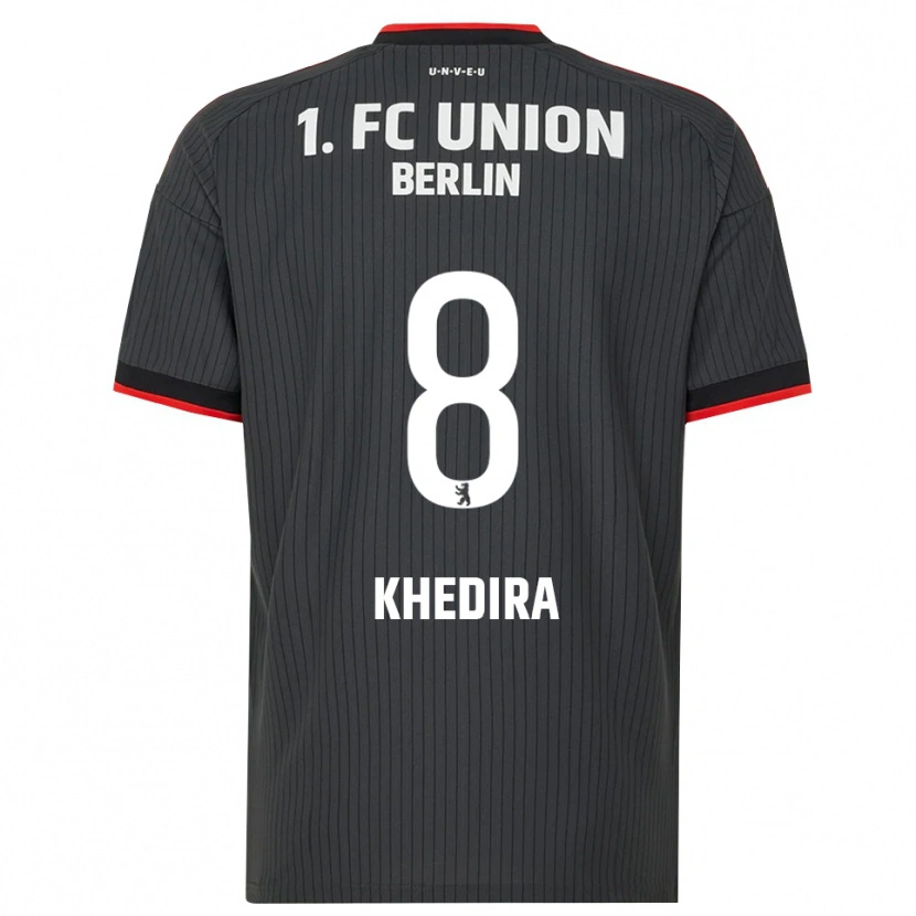 Danxen Barn Rani Khedira #8 Svart Vit Röd Bortatröja Matchtröjor 2026/27 Tröjor T-Tröja