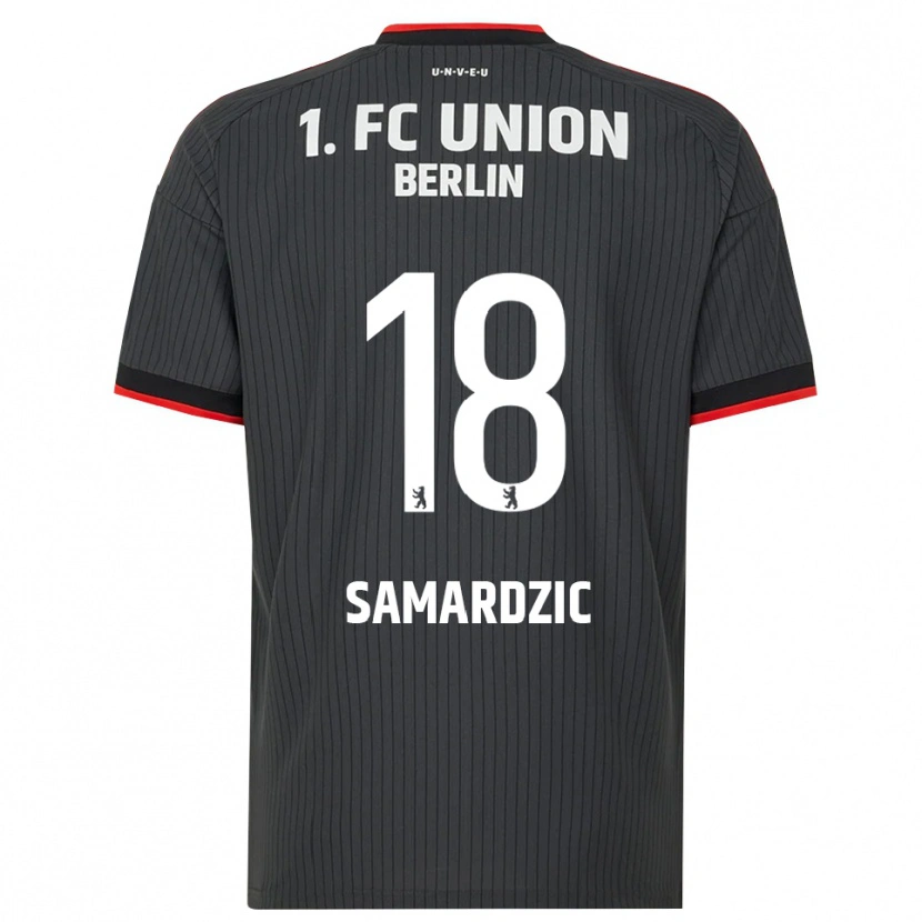 Danxen Barn Luka Samardzic #18 Svart Vit Röd Bortatröja Matchtröjor 2026/27 Tröjor T-Tröja
