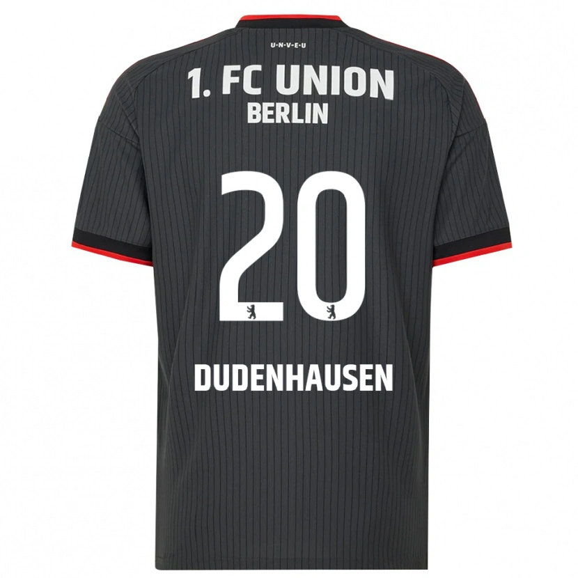 Danxen Barn Nicolas Dudenhausen #20 Svart Vit Röd Bortatröja Matchtröjor 2026/27 Tröjor T-Tröja