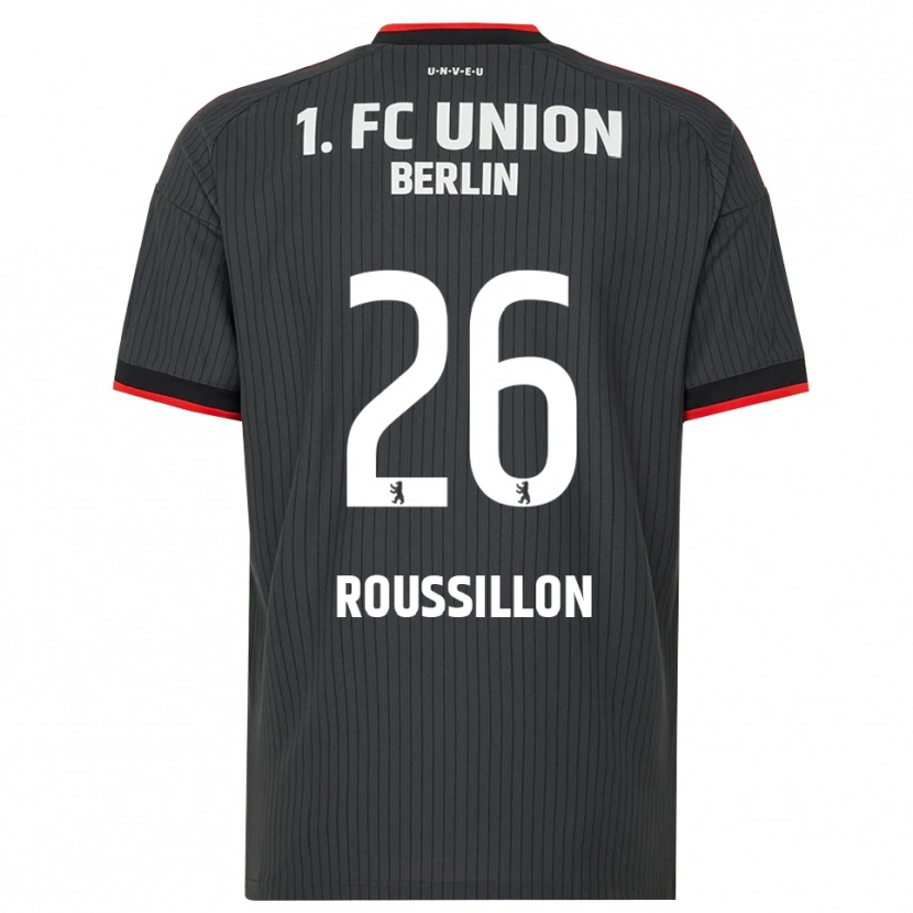 Danxen Barn Jérôme Roussillon #26 Svart Vit Röd Bortatröja Matchtröjor 2026/27 Tröjor T-Tröja