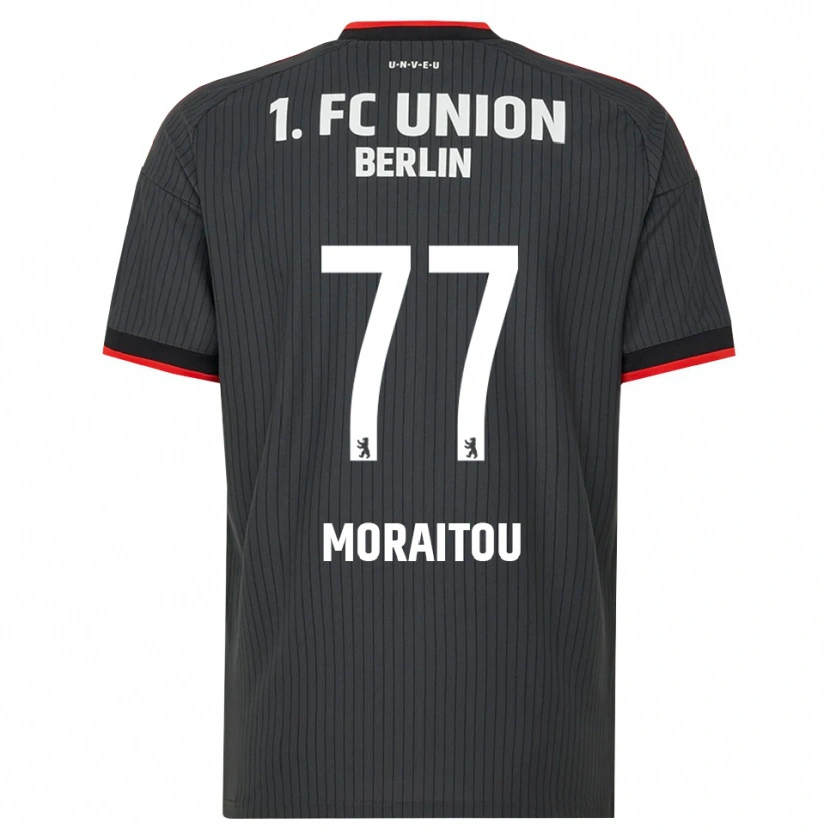 Danxen Barn Athanasia Moraitou #77 Svart Vit Röd Bortatröja Matchtröjor 2026/27 Tröjor T-Tröja