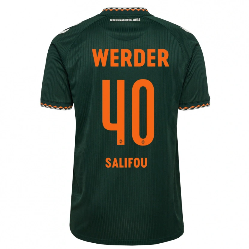 Danxen Barn Dikeni Salifou #40 Mörkgrön Orange Vit Bortatröja Matchtröjor 2026/27 Tröjor T-Tröja