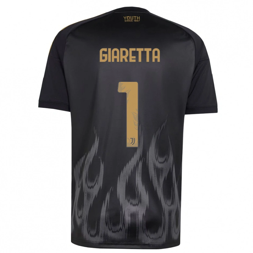 Danxen Barn Emanuele Giaretta #1 Svart Brun Tredjesatsen Matchtröjor 2026/27 Tröjor T-Tröja