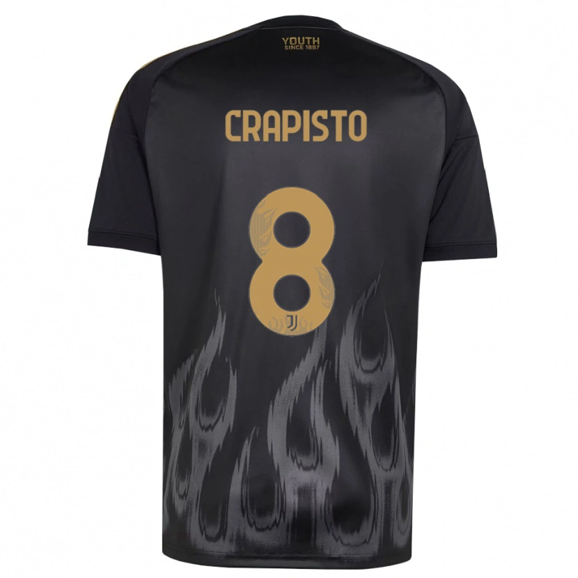 Danxen Barn Francesco Crapisto #8 Svart Brun Tredjesatsen Matchtröjor 2026/27 Tröjor T-Tröja