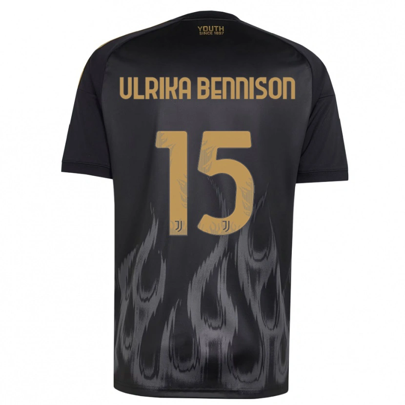 Danxen Barn Hanna Ulrika Bennison #15 Svart Brun Tredjesatsen Matchtröjor 2026/27 Tröjor T-Tröja