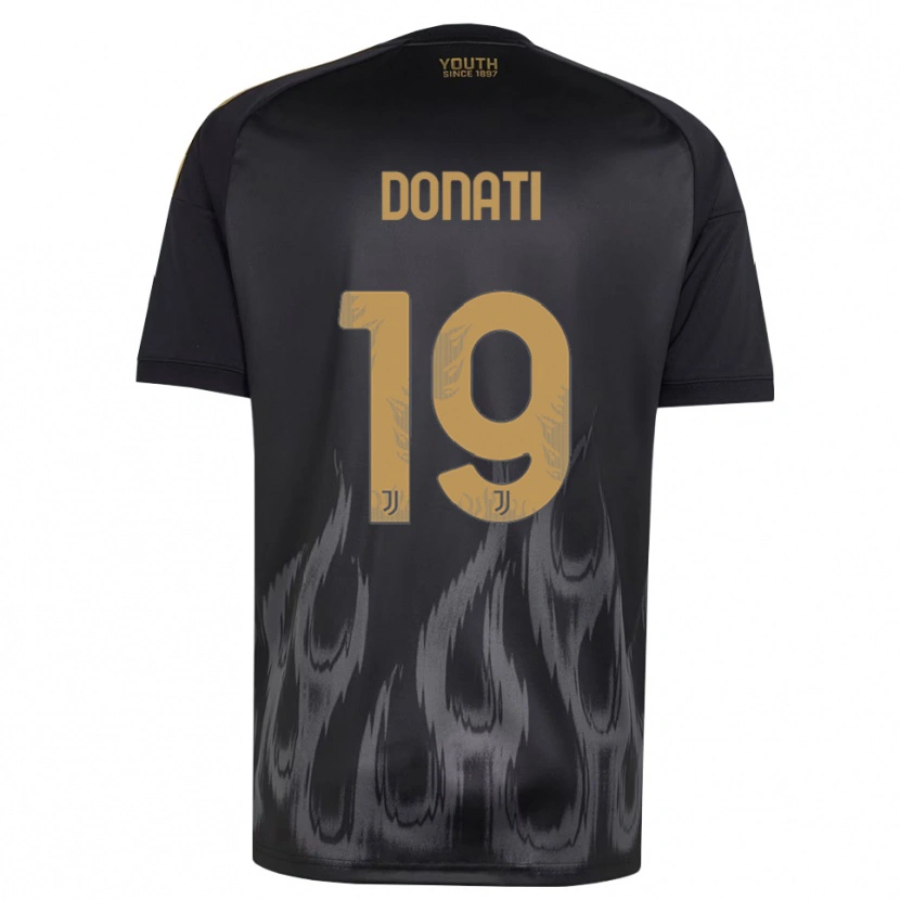 Danxen Barn Andrea Donati #19 Svart Brun Tredjesatsen Matchtröjor 2026/27 Tröjor T-Tröja
