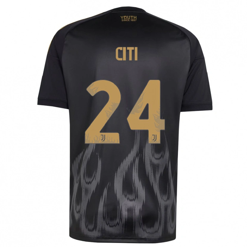 Danxen Barn Alessandro Citi #24 Svart Brun Tredjesatsen Matchtröjor 2026/27 Tröjor T-Tröja