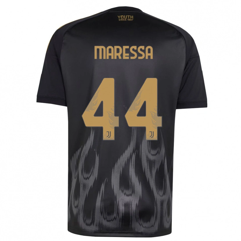 Danxen Barn Tommaso Maressa #44 Svart Brun Tredjesatsen Matchtröjor 2026/27 Tröjor T-Tröja