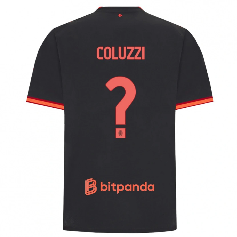 Danxen Barn Simone Coluzzi #0 Svart Röd Tredjesatsen Matchtröjor 2026/27 Tröjor T-Tröja