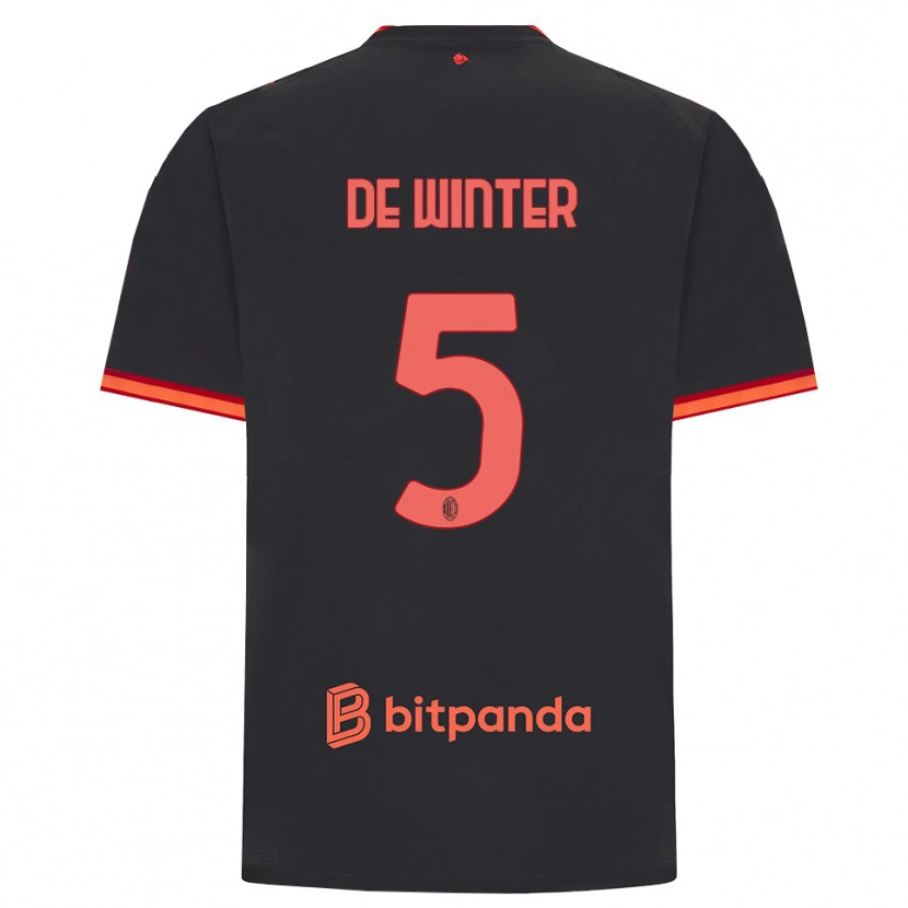 Danxen Barn Koni De Winter #5 Svart Röd Tredjesatsen Matchtröjor 2026/27 Tröjor T-Tröja