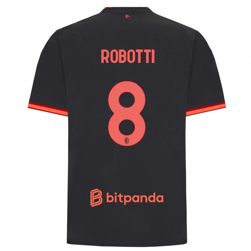 Danxen Barn Giovanni Robotti #8 Svart Röd Tredjesatsen Matchtröjor 2026/27 Tröjor T-Tröja