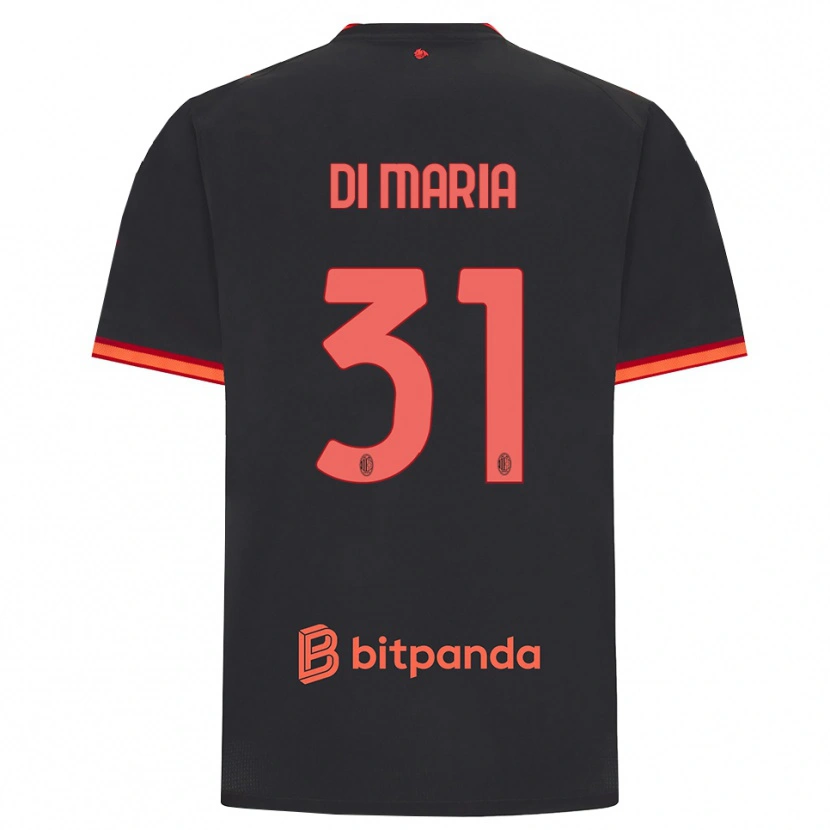 Danxen Barn Alessandro Di Maria #31 Svart Röd Tredjesatsen Matchtröjor 2026/27 Tröjor T-Tröja