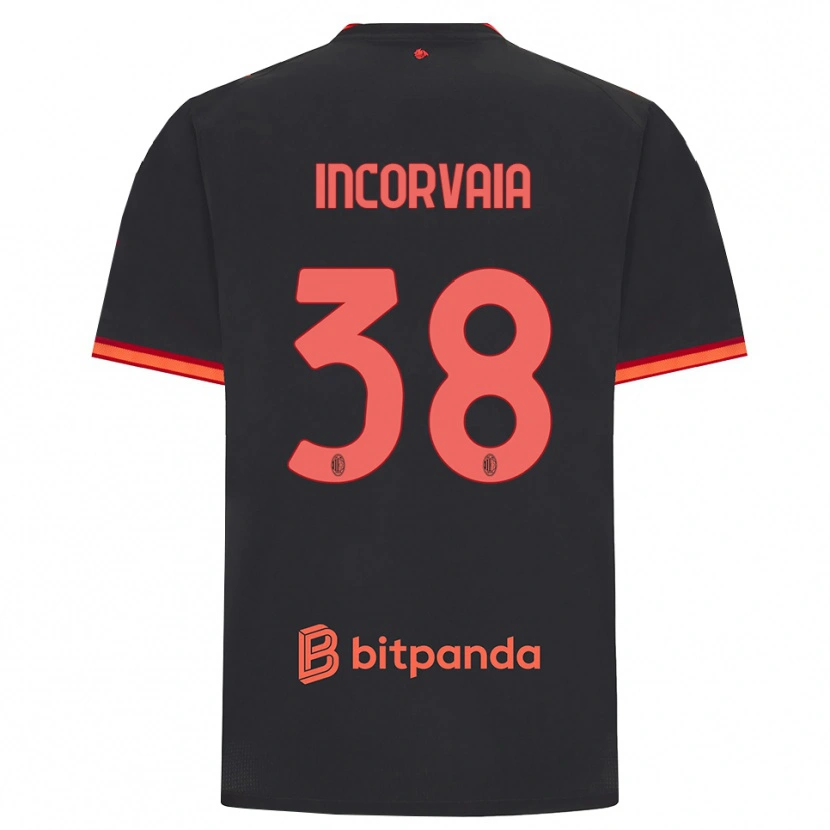 Danxen Barn Giovanni Incorvaia #38 Svart Röd Tredjesatsen Matchtröjor 2026/27 Tröjor T-Tröja