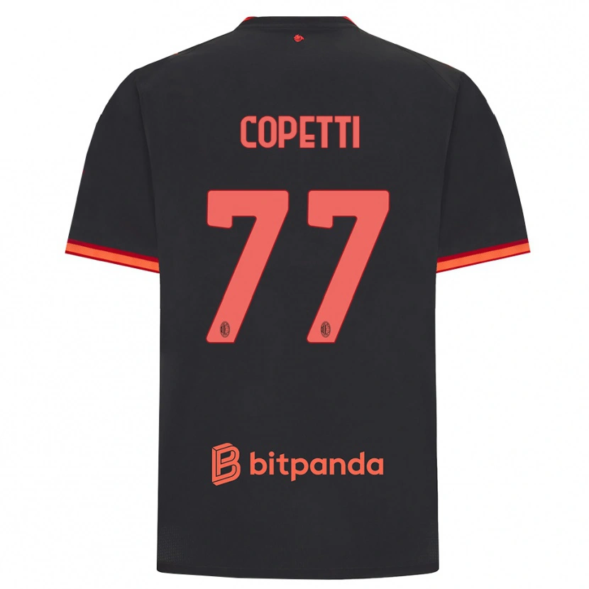 Danxen Barn Matilde Copetti #77 Svart Röd Tredjesatsen Matchtröjor 2026/27 Tröjor T-Tröja