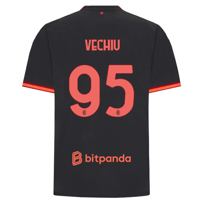 Danxen Barn Christian Vechiu #95 Svart Röd Tredjesatsen Matchtröjor 2026/27 Tröjor T-Tröja
