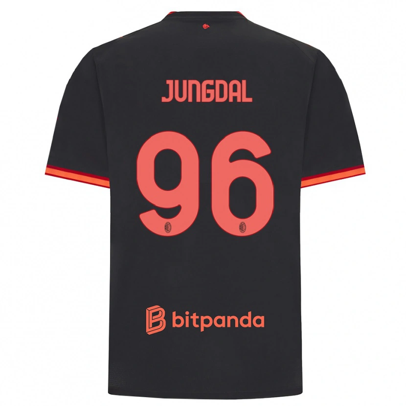 Danxen Barn Andreas Jungdal #96 Svart Röd Tredjesatsen Matchtröjor 2026/27 Tröjor T-Tröja