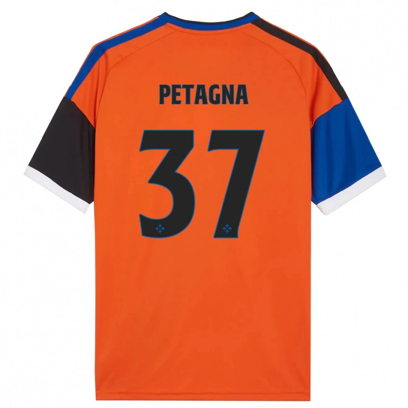 Danxen Barn Andrea Petagna #37 Orange Blå Svart Vit Bortatröja Matchtröjor 2026/27 Tröjor T-Tröja