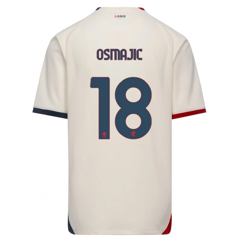 Danxen Barn Milutin Osmajic #18 Off-White Röd Bortatröja Matchtröjor 2026/27 Tröjor T-Tröja
