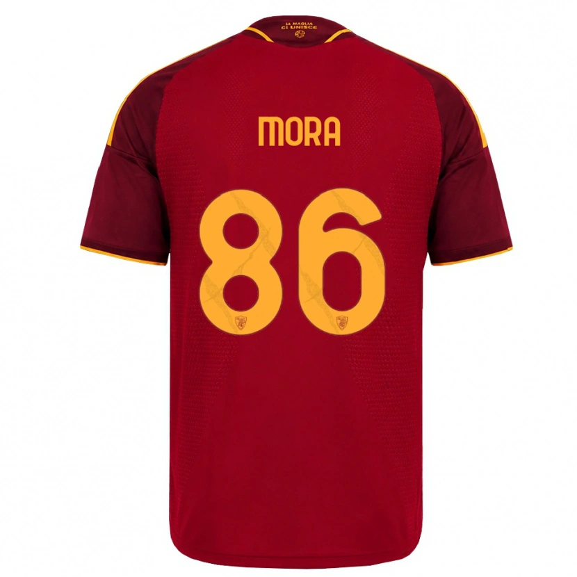 Danxen Män Rodrigo Mora #86 Röd Gyllene Gul Hemmatröja Matchtröjor 2026/27 Tröjor T-Tröja