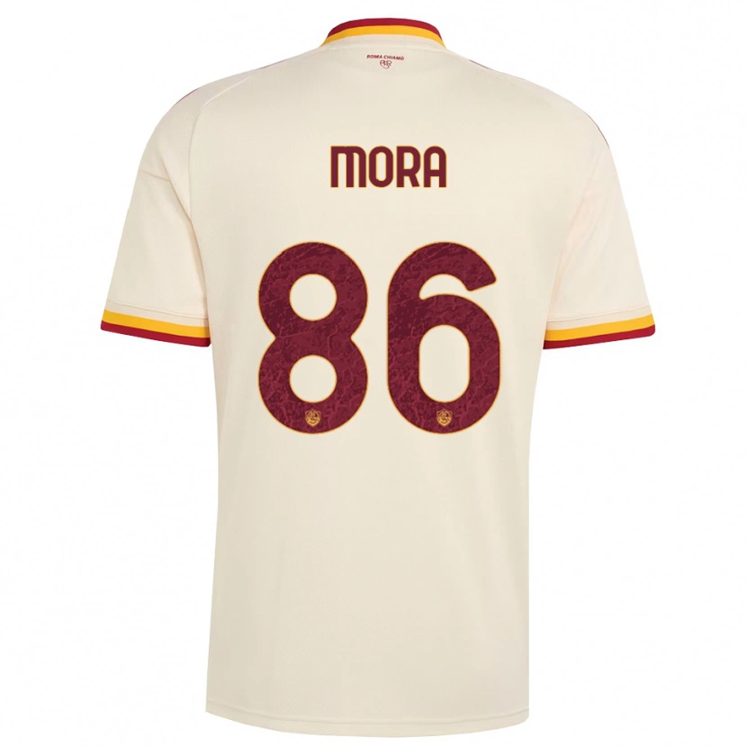 Danxen Män Rodrigo Mora #86 Champagne Röd Gul Bortatröja Matchtröjor 2026/27 Tröjor T-Tröja