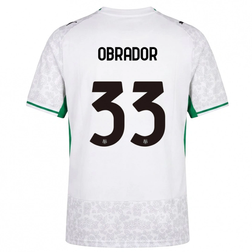 Danxen Män Rafa Obrador #33 Vit Svart Grön Bortatröja Matchtröjor 2026/27 Tröjor T-Tröja