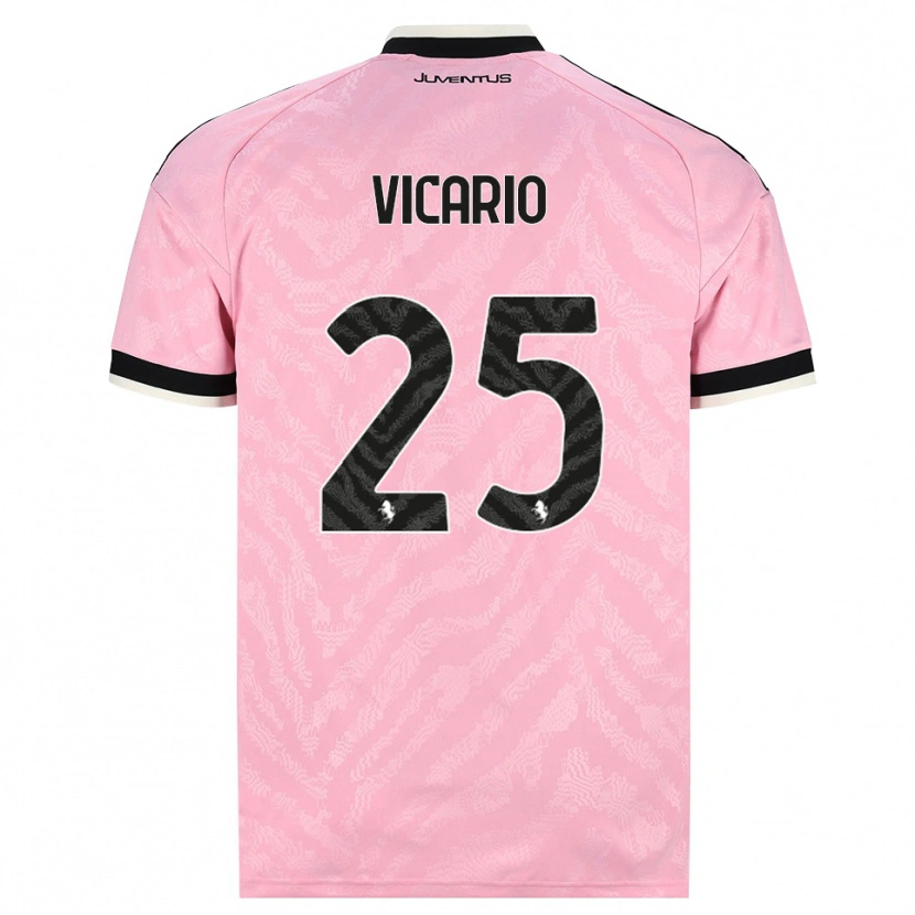 Danxen Män Guglielmo Vicario #25 Rosa Svart Bortatröja Matchtröjor 2026/27 Tröjor T-Tröja
