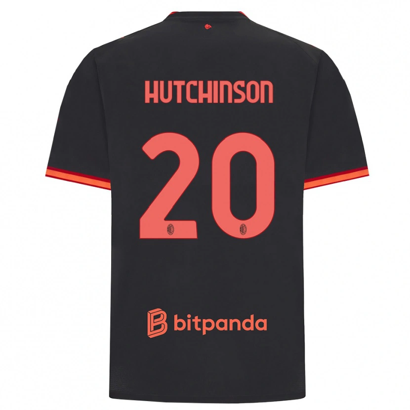 Danxen Män Omari Hutchinson #20 Svart Röd Tredjesatsen Matchtröjor 2026/27 Tröjor T-Tröja