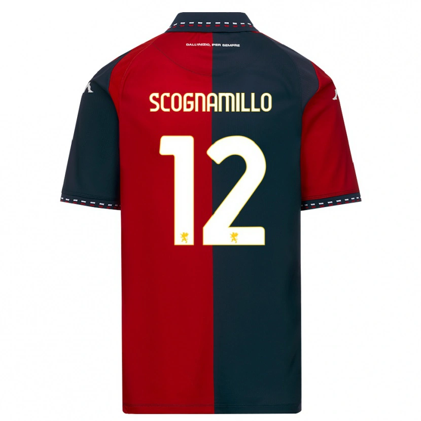 Danxen Män Andrea Scognamillo #12 Röd Svart Vit Hemmatröja Matchtröjor 2026/27 Tröjor T-Tröja