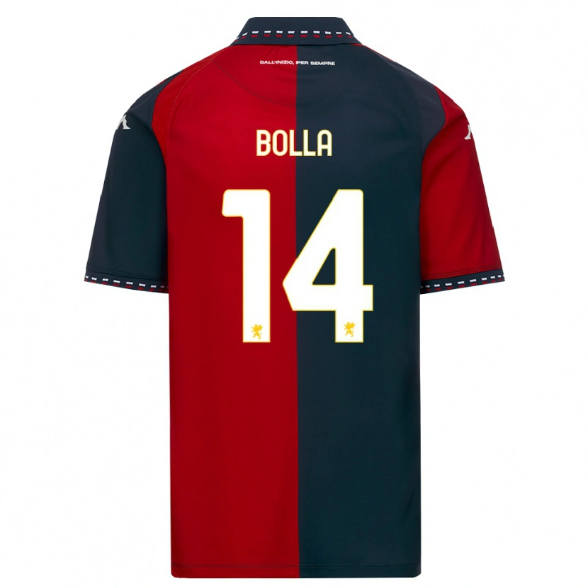 Danxen Män Nicolò Bolla #14 Röd Svart Vit Hemmatröja Matchtröjor 2026/27 Tröjor T-Tröja