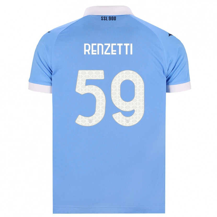Danxen Män Davide Renzetti #59 Himmelblå Svart Vit Hemmatröja Matchtröjor 2026/27 Tröjor T-Tröja