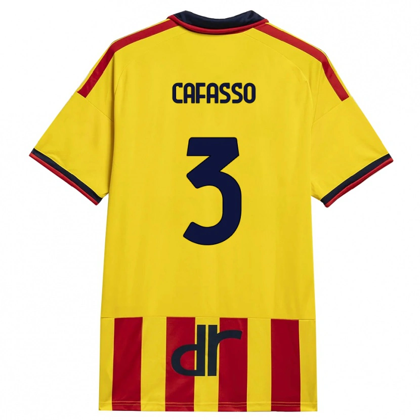 Danxen Män Giuseppe Cafasso #3 Gul Röd Hemmatröja Matchtröjor 2026/27 Tröjor T-Tröja