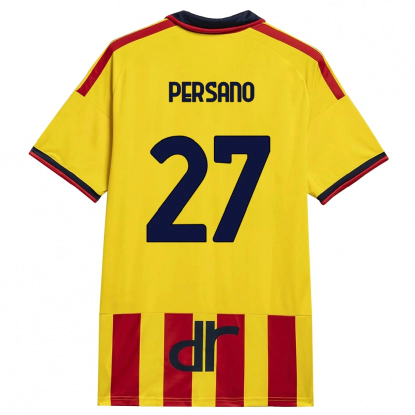 Danxen Män Emanuele Persano #27 Gul Röd Hemmatröja Matchtröjor 2026/27 Tröjor T-Tröja