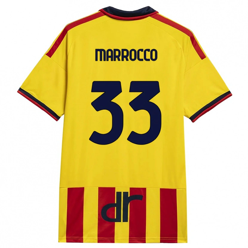 Danxen Män Iacopo Marrocco #33 Gul Röd Hemmatröja Matchtröjor 2026/27 Tröjor T-Tröja