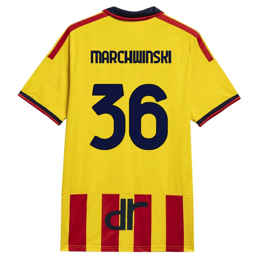 Danxen Män Filip Marchwinski #36 Gul Röd Hemmatröja Matchtröjor 2026/27 Tröjor T-Tröja