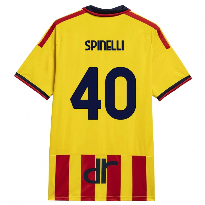 Danxen Män Nicolò Spinelli #40 Gul Röd Hemmatröja Matchtröjor 2026/27 Tröjor T-Tröja