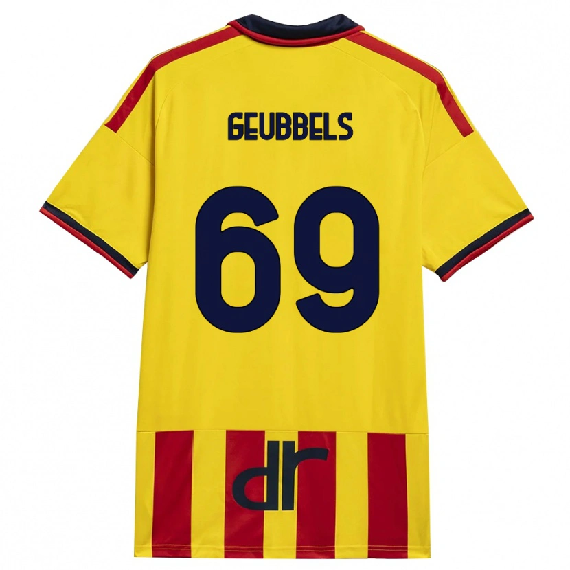 Danxen Män Willem Geubbels #69 Gul Röd Hemmatröja Matchtröjor 2026/27 Tröjor T-Tröja