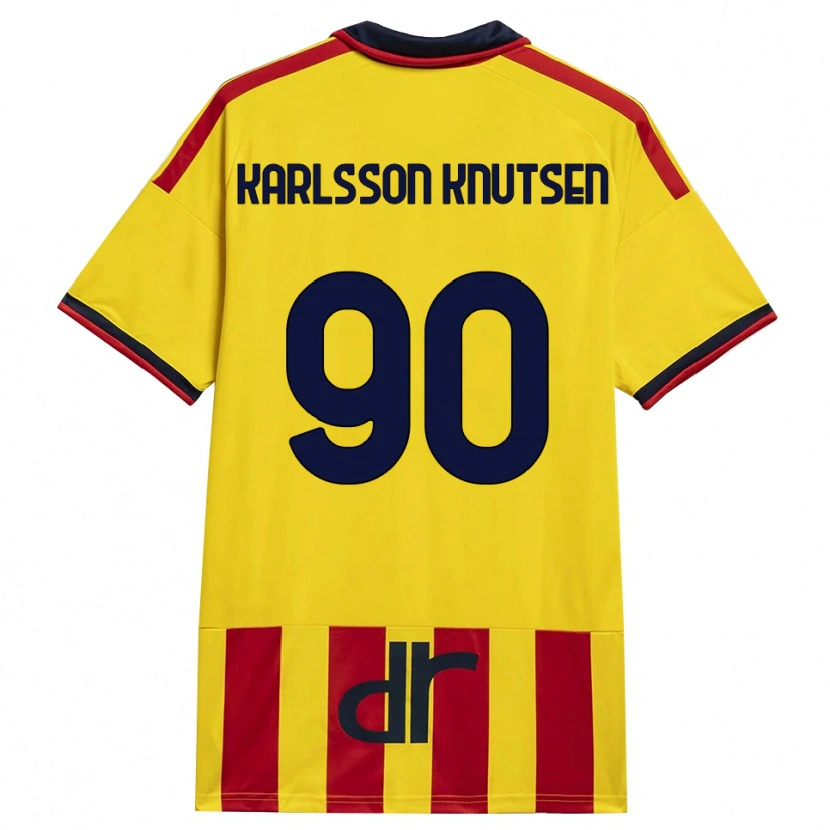 Danxen Män Storm Karlsson Knutsen #90 Gul Röd Hemmatröja Matchtröjor 2026/27 Tröjor T-Tröja