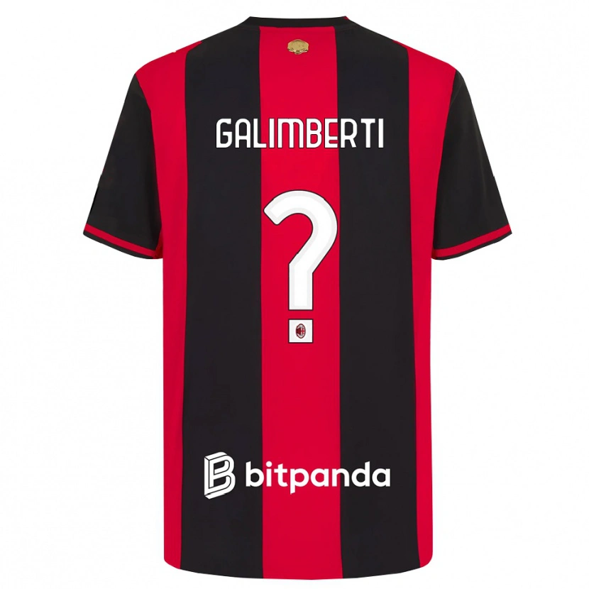 Danxen Män Vittorio Galimberti #0 Röd Svart Vit Hemmatröja Matchtröjor 2026/27 Tröjor T-Tröja