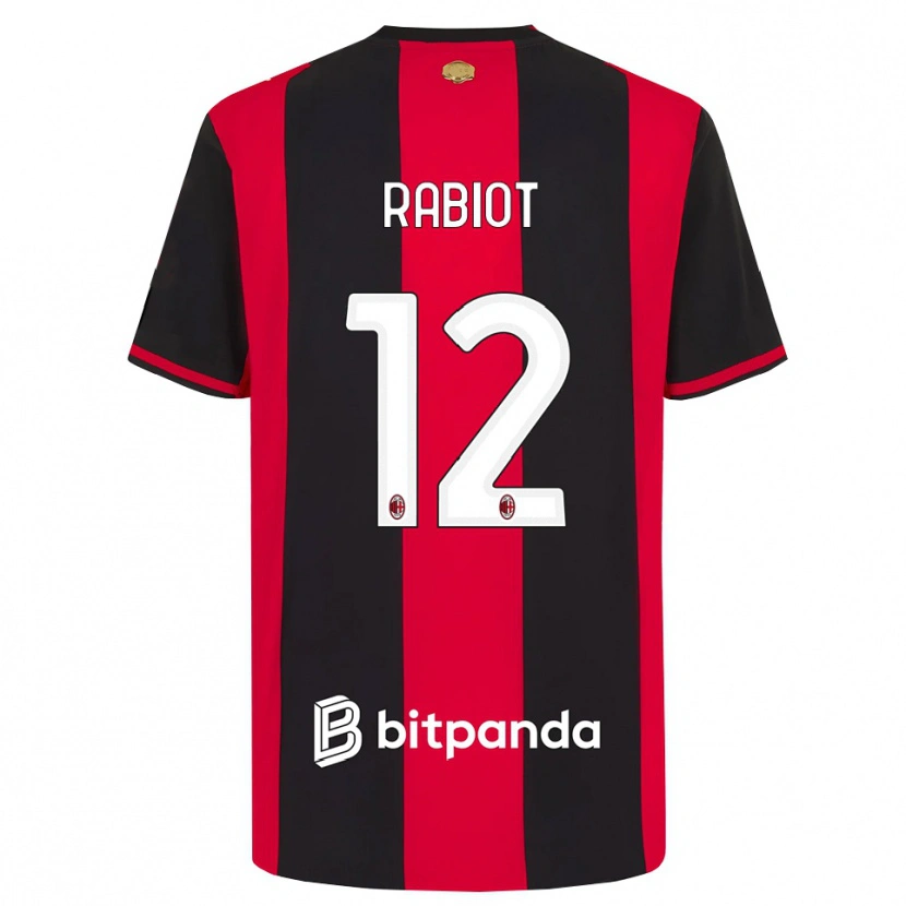 Danxen Män Adrien Rabiot #12 Röd Svart Vit Hemmatröja Matchtröjor 2026/27 Tröjor T-Tröja