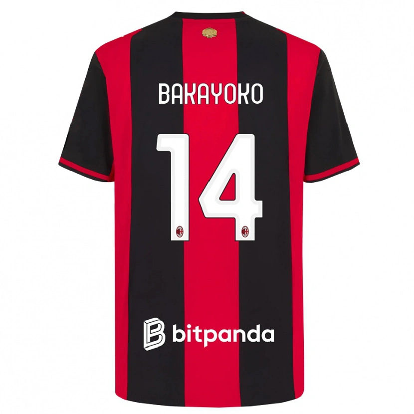 Danxen Män Tiemoue Bakayoko #14 Röd Svart Vit Hemmatröja Matchtröjor 2026/27 Tröjor T-Tröja