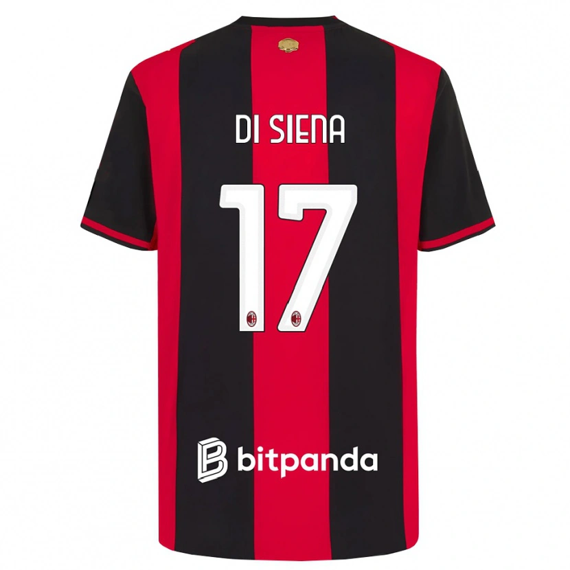 Danxen Män Andrea Di Siena #17 Röd Svart Vit Hemmatröja Matchtröjor 2026/27 Tröjor T-Tröja