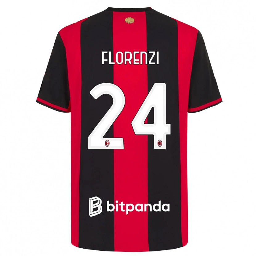 Danxen Män Alessandro Florenzi #24 Röd Svart Vit Hemmatröja Matchtröjor 2026/27 Tröjor T-Tröja