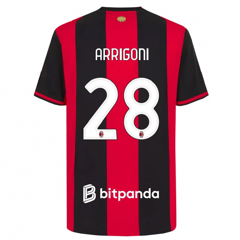 Danxen Män Giorgia Arrigoni #28 Röd Svart Vit Hemmatröja Matchtröjor 2026/27 Tröjor T-Tröja