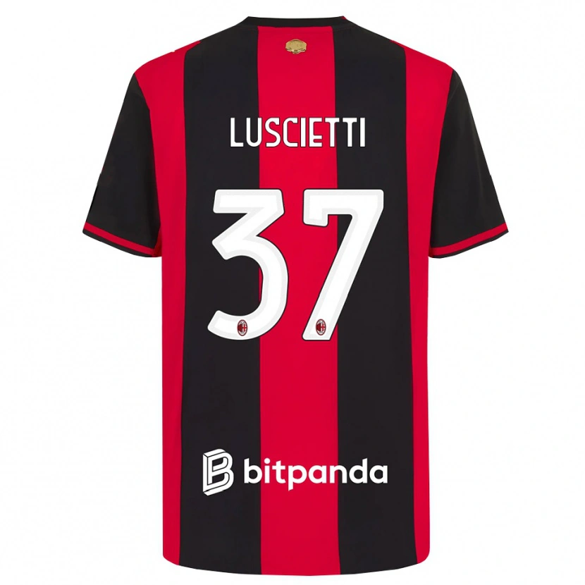 Danxen Män Abebe Luscietti #37 Röd Svart Vit Hemmatröja Matchtröjor 2026/27 Tröjor T-Tröja