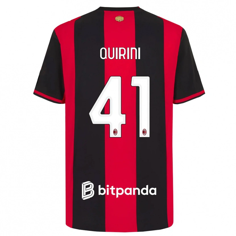 Danxen Män Ettore Quirini #41 Röd Svart Vit Hemmatröja Matchtröjor 2026/27 Tröjor T-Tröja