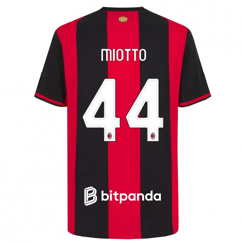 Danxen Män Giorgia Miotto #44 Röd Svart Vit Hemmatröja Matchtröjor 2026/27 Tröjor T-Tröja