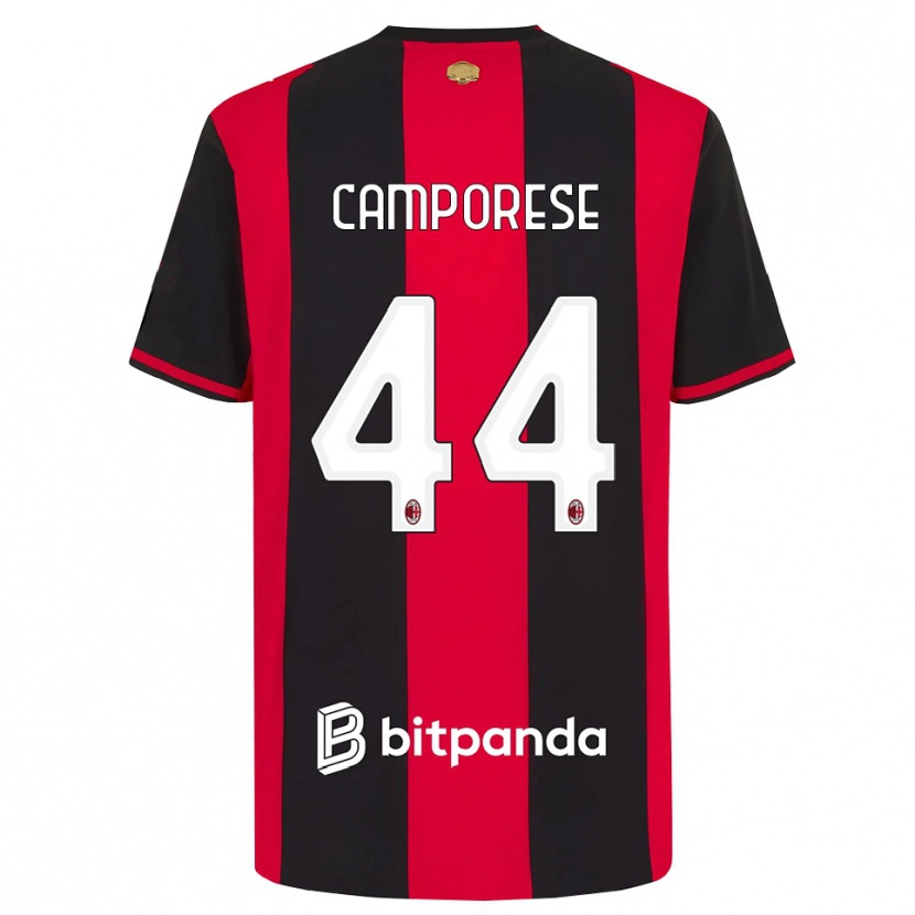 Danxen Män Michele Camporese #44 Röd Svart Vit Hemmatröja Matchtröjor 2026/27 Tröjor T-Tröja