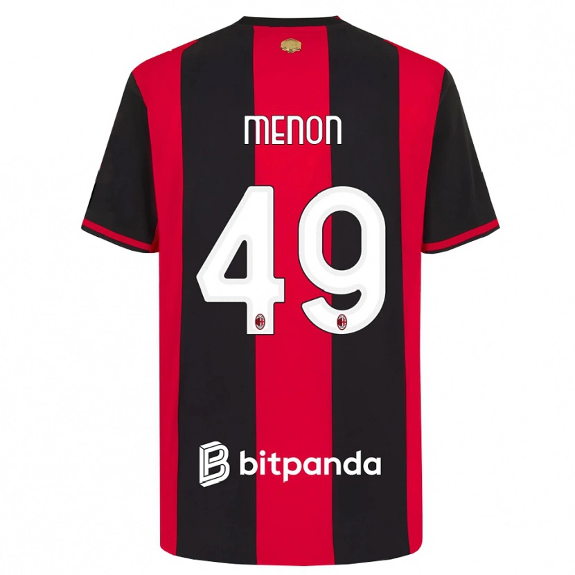 Danxen Män Luca Menon #49 Röd Svart Vit Hemmatröja Matchtröjor 2026/27 Tröjor T-Tröja