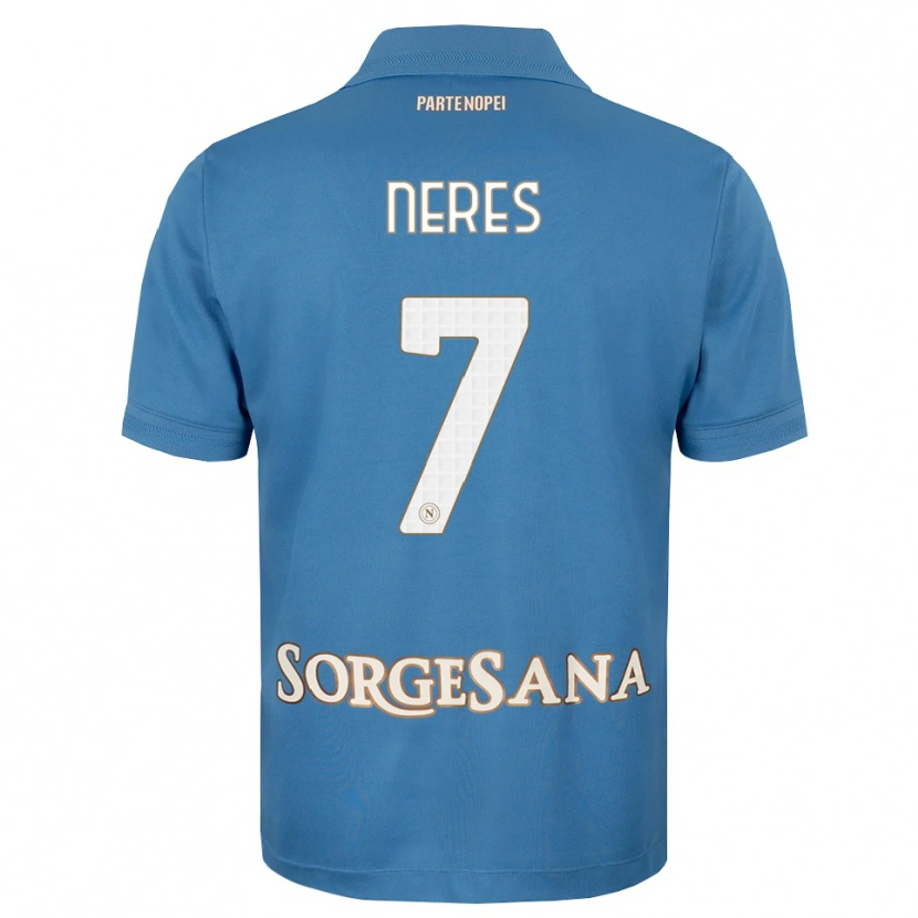 Danxen Män David Neres #7 Dimblå Vit Hemmatröja Matchtröjor 2026/27 Tröjor T-Tröja